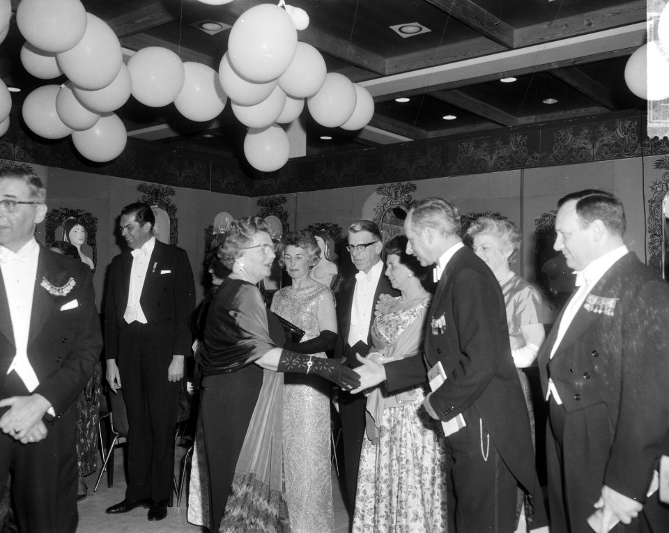 De koningin wordt aan gasten voorgesteld, Bestanddeelnr 917-7674