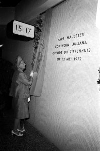 De koningin verricht de openingshandeling, Bestanddeelnr 925-5971