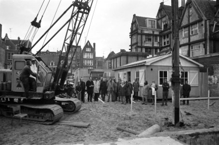 De heistelling genodigden bij bouwkeet, Bestanddeelnr 926-8736