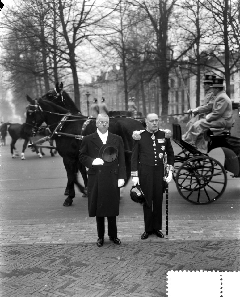 De nieuwe Amerikaanse ambassadeur in Nederland, C. Freeman Matthews bij zijn aan, Bestanddeelnr 906-1329