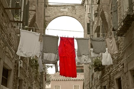 Clothes line laundry narrow lane