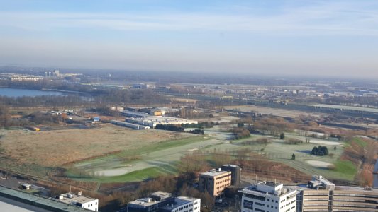 De Meerendonk gezien vanaf de bovenste verdieping van het Provinciehuis Noord-Brabant
