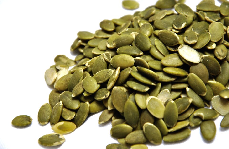 Pumpkin seeds kernels green