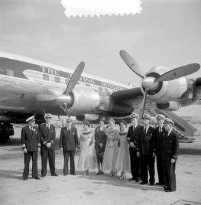 De nieuwste aanwinst van de K.L.M. de Super Constellation heeft zich tijdens een, Bestanddeelnr 905-8811
