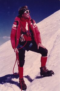 Alpine snow mountaineering photo