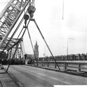 De nieuwe Maasbrug te Roermond, overzicht nieuw brug, Bestanddeelnr 914-2775