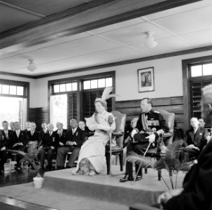 De koningin houdt een toespraak tijdens de plechtige vergadering van de Staten v, Bestanddeelnr 252-4261