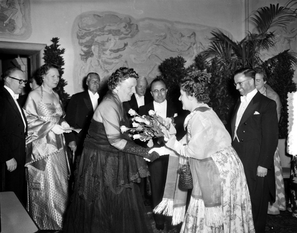 De Koningin bij galaconcert Holland Festival Mozartherdenking, Bestanddeelnr 907-8851