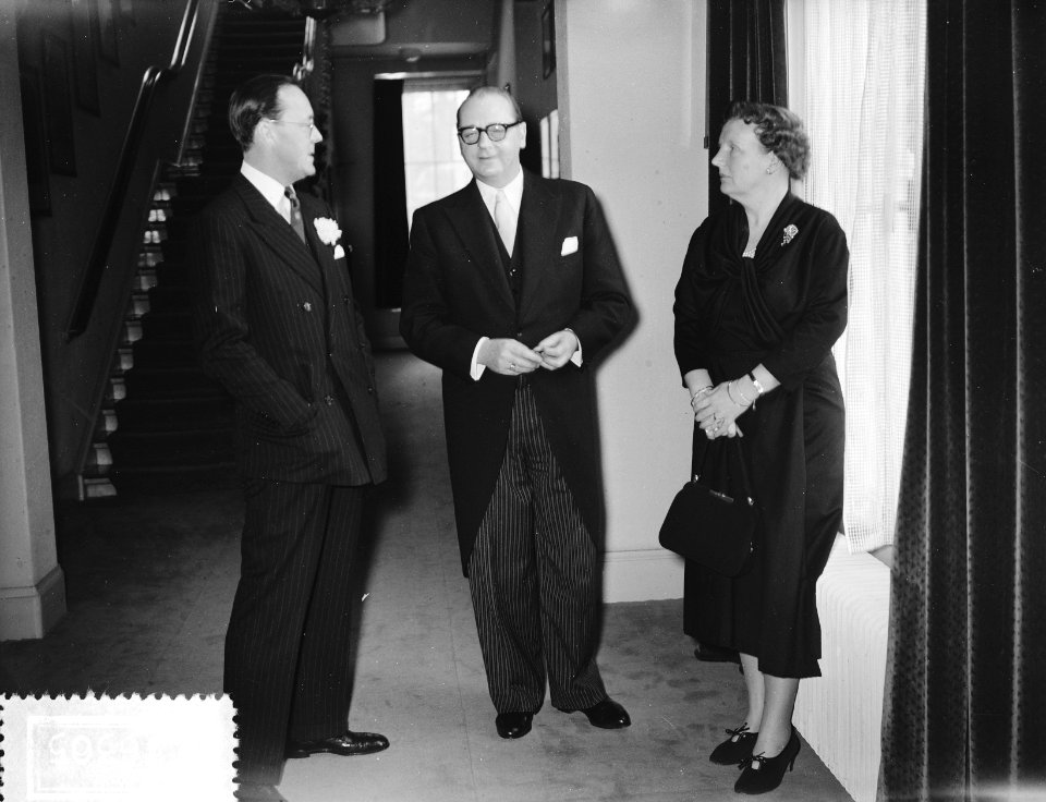 De Duitse minister van Buitenlandse Zaken, Heinrich von Brentano op Soestdijk bi, Bestanddeelnr 907-6305