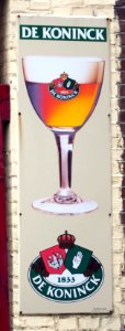 De Koninck, emaille reclamebord, Bier Reclamemuseum