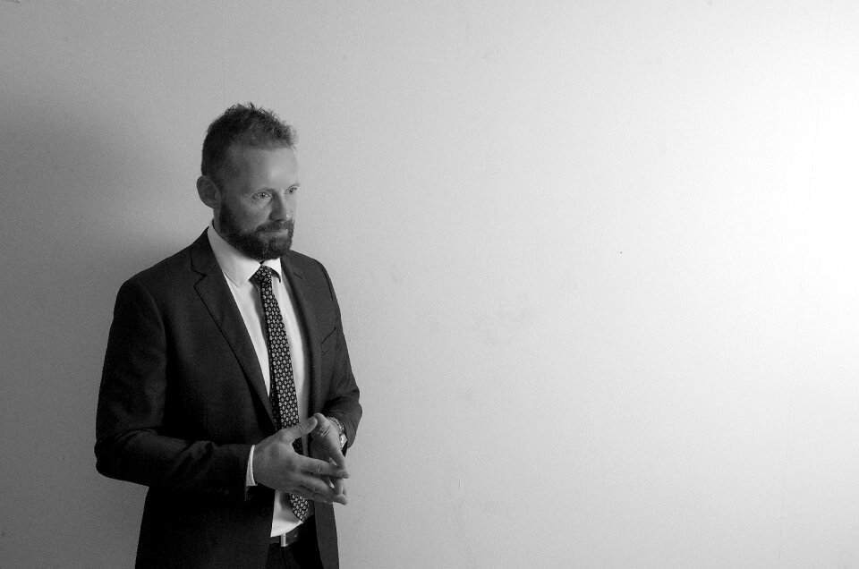 Beard suit black and white