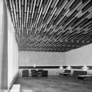 De Doelen te Rotterdam, foyer hoge gasten, demontabel plafond, Bestanddeelnr 919-1382