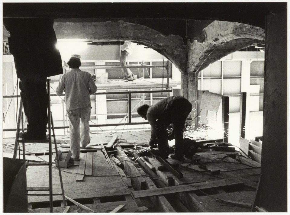 De Brinkmann-passage tijdens de bouw. NL-HlmNHA 54025804