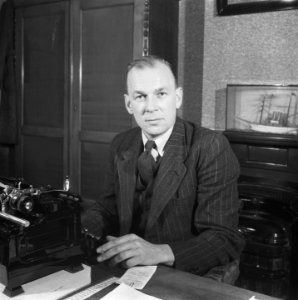 De burgemeester van Putten, Gijsbert Jan (Gijs) Numan heeft een van de moeilijks, Bestanddeelnr 901-0046