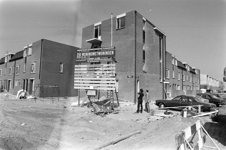 De bouw van de eerste woningen van de nieuwbouwwijk de Purmer dat onderdeel is v, Bestanddeelnr 931-6604