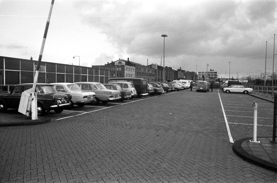 De autos van overtreders van het rijverbod op een terrein bij de Oostelijke Hand, Bestanddeelnr 926-8200