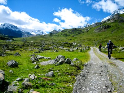 Transalp mountains cycling