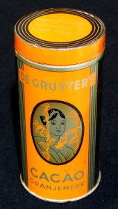 De Gruyters cacao, oranje merk,bus