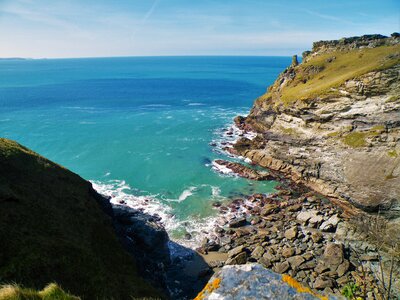 Rock sky tintagel photo