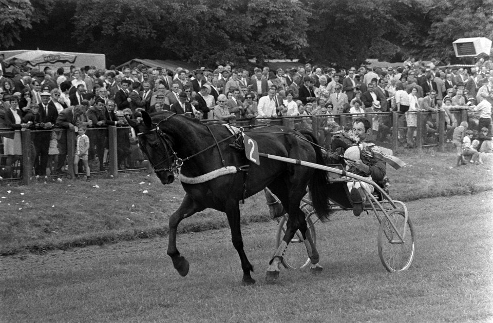 De Fransman J. Roussel wint met het paard Tatusca d'Avril en maakt ereronde, Bestanddeelnrnr. 923-6309 tot en met 923-6317