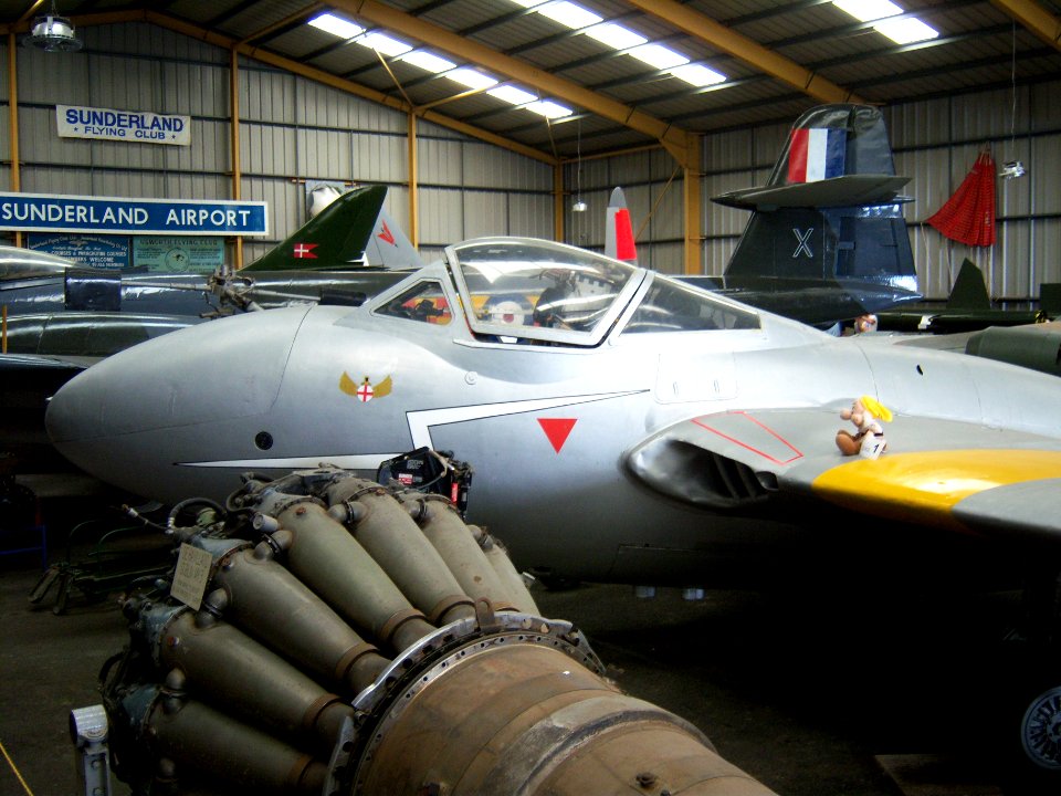 De Havilland Vampire T.11 WZ518, NELSAM, 27 June 2015 (1)