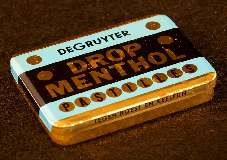 De Gruyter drop menthol blikje, foto2