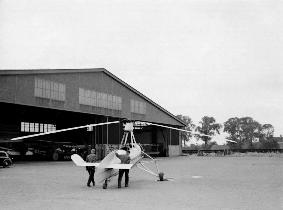 De Cierva autogiro PH-HHH ( Donna Dulcinea) van de Nederlandse Luchtvaartschool , Bestanddeelnr 255-8640