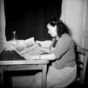 De conciërge leest de krant, de Tribune des Concierges, Bestanddeelnr 252-9318