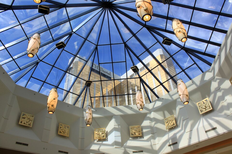 The hotel glass window