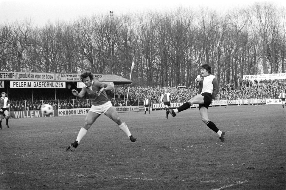 De Graafschap tegen Feijenoord 0-1 Kreuz scoort langs Koenders, Bestanddeelnr 928-3427
