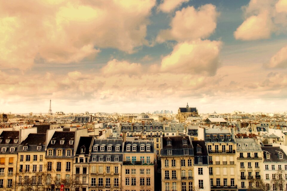 Urban cityscape landmarks