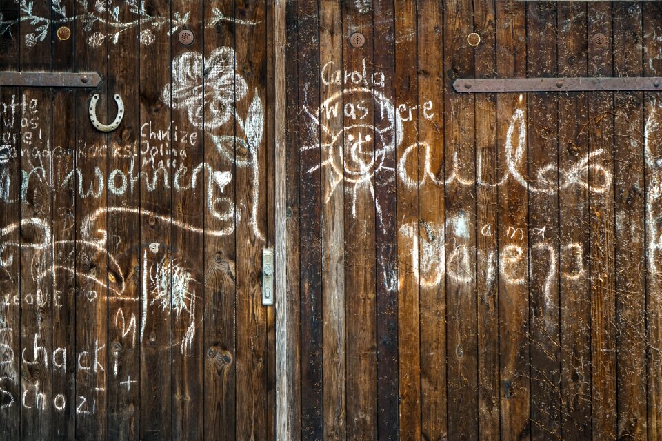 Wooden wall wooden door creativity