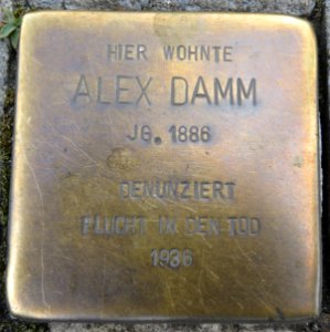 Dortmund Stolperstein Alex Damm