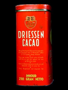 Driessen cacao 250gram blik, foto3