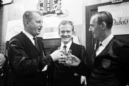 Drie beste driebanders v.l.n.r. Popeyus, De Ruyter en Doggen, Bestanddeelnr 918-4150