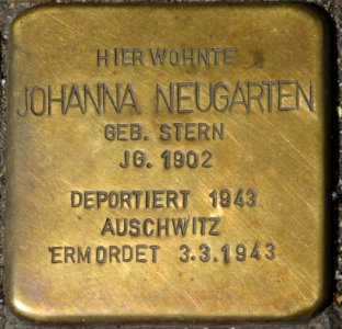 Dortmund Stolperstein Johanna Neugarten
