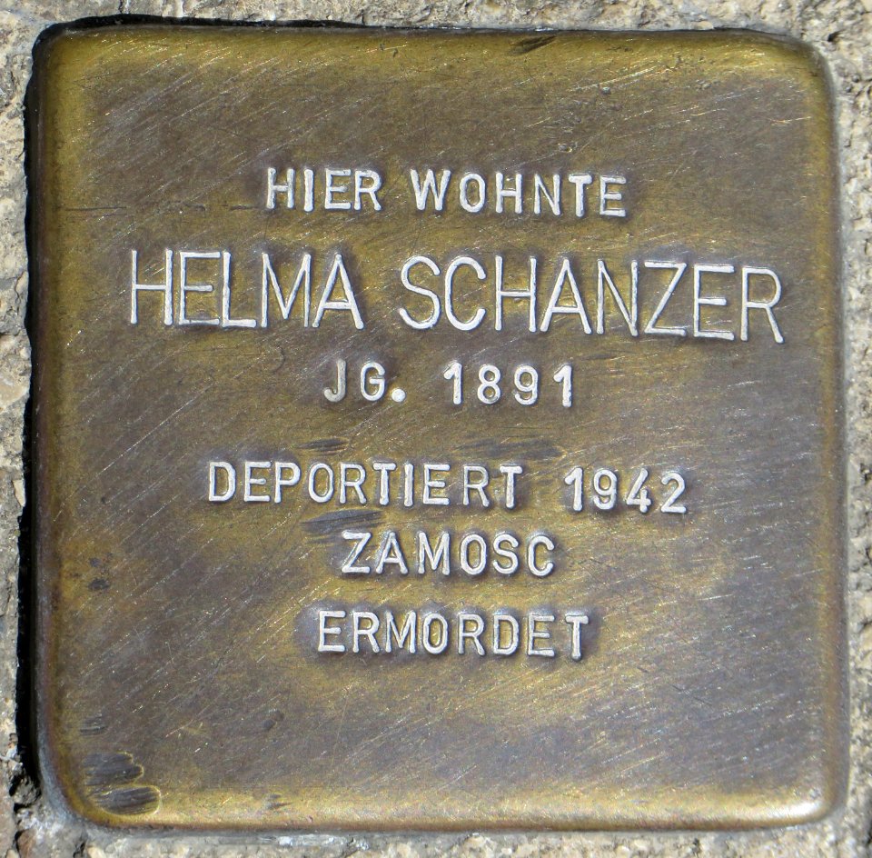 Dortmund Stolperstein Helma Schanzer