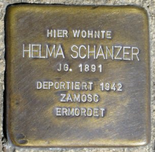 Dortmund Stolperstein Helma Schanzer