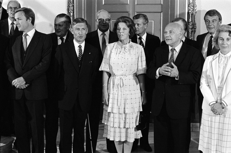 Dries van Agt , Koningin Beatrix, Joop den Uyl , Jos van Kemenade, Job de Ruiter, Bestanddeelnr 931-6741