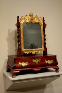 Dressing glass, Boston, Massachusetts, 1755-1770, mirror from England 1755-1770, mahogany, aspen, white pine, red cedar, white oak, replaced brass hardware - Winterthur Museum - DSC01371 photo