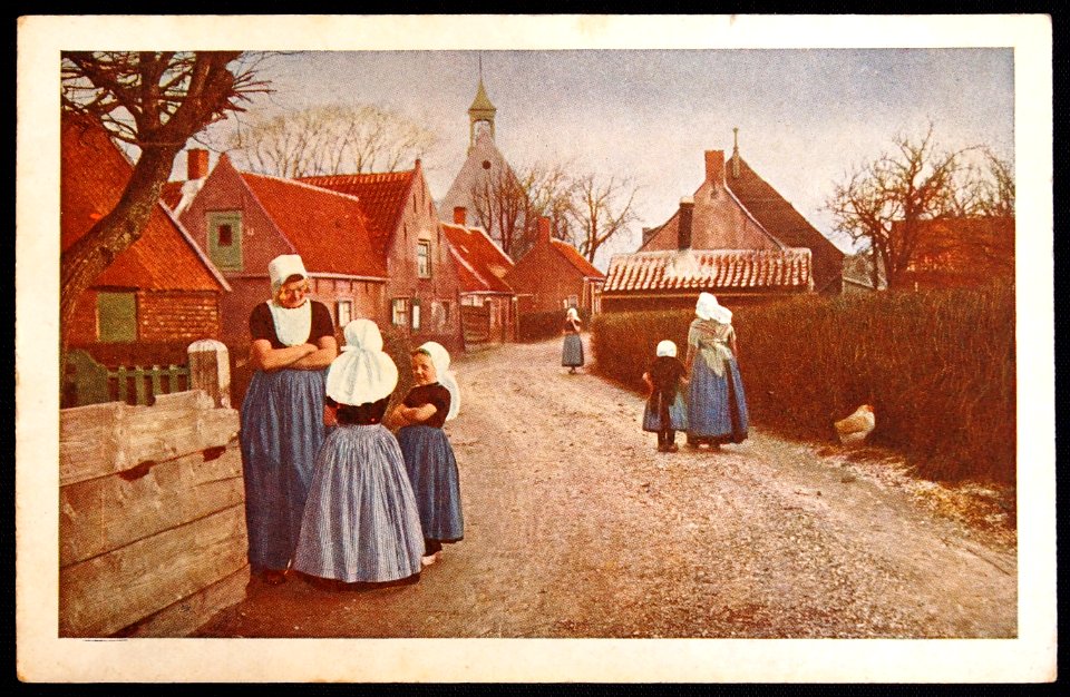 Droste & Co anzichtkaart Scene in Haarlem