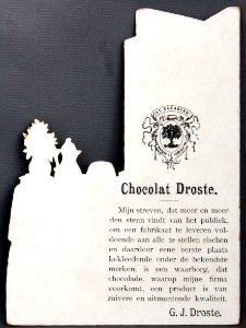 Droste plaatje met bericht van G J Droste op achterkant, foto 2