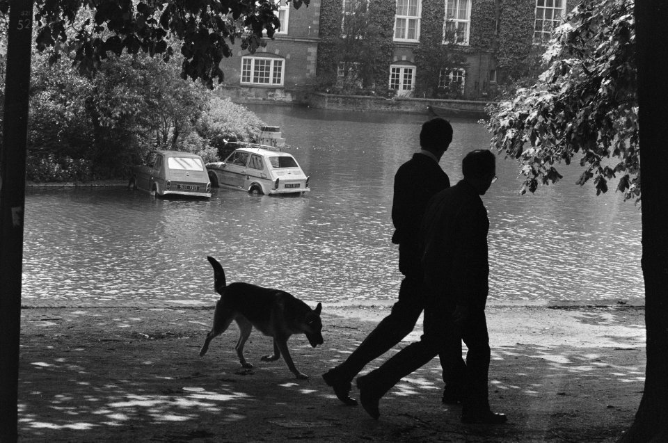 Drijvende autos in de Haagse Hofvijver (van Franse theatergroep), Bestanddeelnr 934-0112