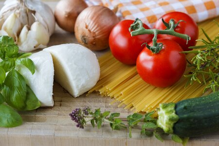 Italian cook garlic photo