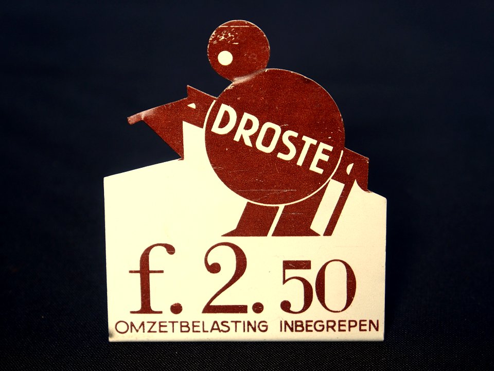 Droste metalen prijskaartje f2,50 foto 4