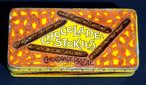 Droste chocolade stokjes blik
