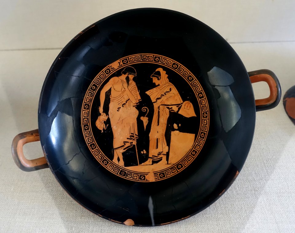 Drinking bowl with rabbit as a love gift, attributed to Douris, Athens, 480-470 BC, L 482 - Martin von Wagner Museum - Würzburg, Germany - DSC05773