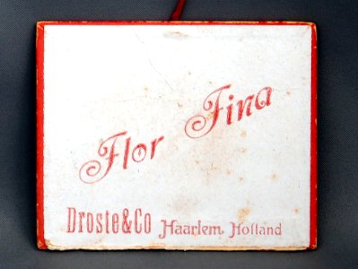 Droste La Gloria chocolade doos deksel binnenkant, Flor Fina, foto 2