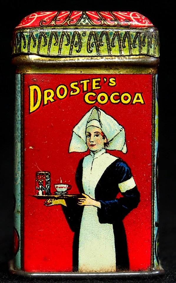 Droste cacao sample blikje met gouden bovenrand, foto7