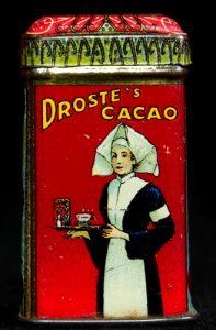 Droste cacao sample blikje met gouden bovenrand, foto3
